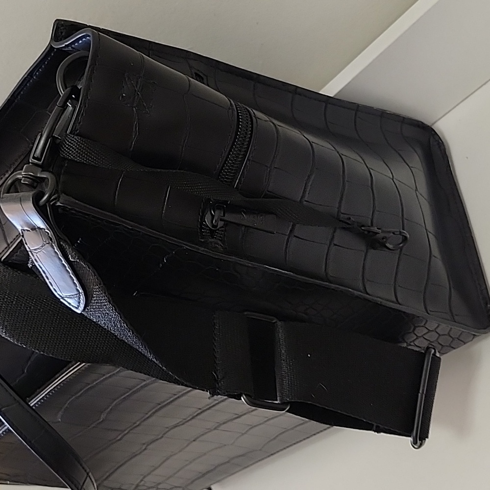BÉIS 'The Large Work Tote' in Black Croc Large Laptop Bag - Picture 7 of 16